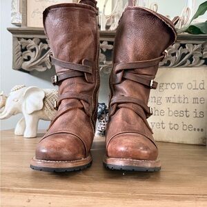 Freebird by Steven Rustic Brown Heeled Boots